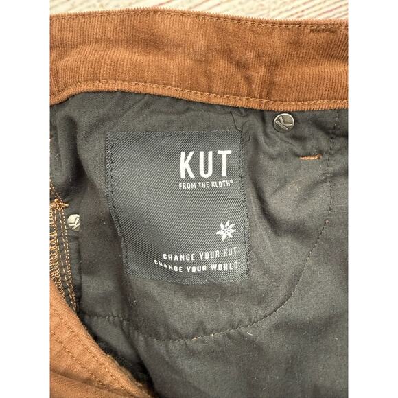 Kut from the Kloth Karen Baby Bootcut Corduroy Jeans Womens 12 Brown - Picture 5 of 9